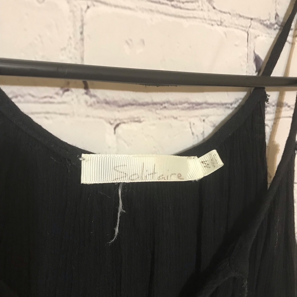 Black & Gold Linen Tank Top - Picture 4 of 4